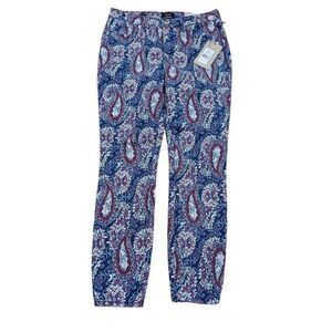 NYDJ Chico's Women's Purple Paisley LiftXTuck Technology Skinny Jeans Size 6 NWT